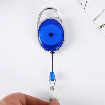 Пластиковые выдвижные катушки для бейджей, брелок для ключей, держатель для карточек для выставок персонала, офисные принадлежности синий