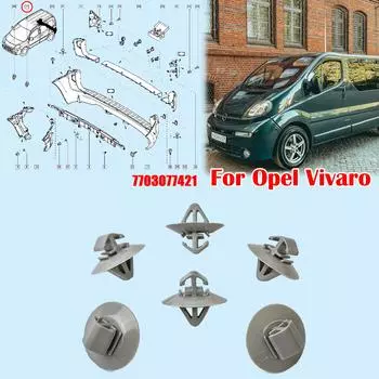 Пластиковые зажимы для Opel Vivaro Renault Trafic Iveco, боковой молдинг, нижняя защита, крепеж для обшивки двери 7703077421 500326896 20PCS