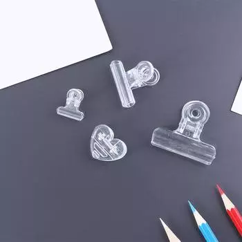 Пластиковые зажимы для счетов Студенческие канцелярские принадлежности Школьные зажимы Принадлежности для переплета Скрепки для бумаги 22mm
