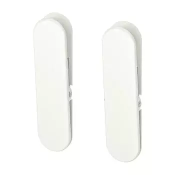 Пластиковый белый зажим для хранения, бытовая упаковка - два шт. One Size белый