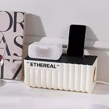 Пластиковый большой кабельный ящик, водонепроницаемый ящик для укрытия шнура, коробка для хранения розеток, маршрутизатор чёрный/бежевый