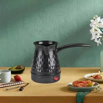 Пластиковый чайник для эспрессо, электрическая турецкая кофеварка, удобный турецкий кофейник для офиса White-UK