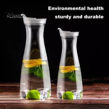 Пластиковый чайник для холодных напитков 1100/1600 мл с откидной крышкой, диспенсер для пищевых напитков, кофе, чая, сока, кувшин для напитков для дома, бара, кухни, ресторана, на открытом воздухе 1100ml