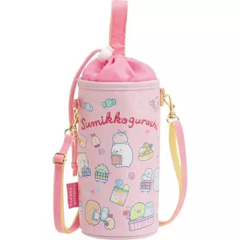 Пластиковый чехол для бутылок Sumikko Gurashi CA53403 San-X розовый