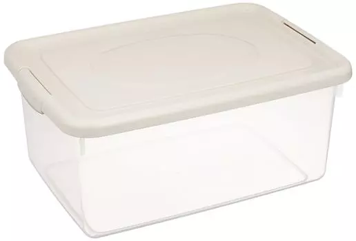 Пластиковый чехол для хранения одежды Sanko Sky, ширина x глубина x высота, цвет мягкий бежевый 40,7 x 28,5 x 18,5 см