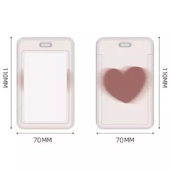 Пластиковый чехол для карты Love Pattern держатели банковских карт студенческие женские автобусные карты чехол с ремешком