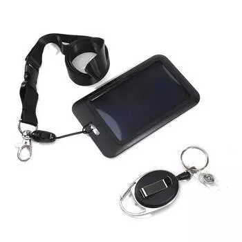 Пластиковый чехол для рабочей карты, зажим для нагрудного кармана, идентификационная бирка, держатель для бейджа с именем, катушка, чехол для рабочего разрешения, пропуск для сотрудников чёрный