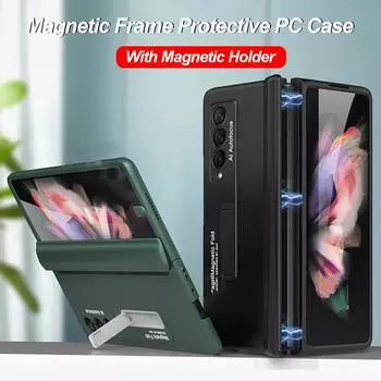 Пластиковый чехол Gkk с магнитной рамкой для Samsung Galaxy Z Fold 2 3 4 5g, твердый чехол с подставкой в комплекте для Samsung Z Fold Flip3 4, чехол Only case