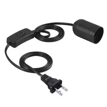 Пластиковый Черный E27 Керамическая Нагревательная Полоса Независимый Выключатель Патрон для Лампы для Рептилий Черепахи