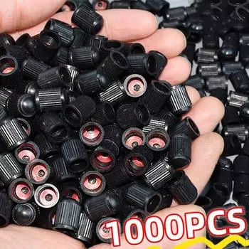 Пластиковый черный колпачок для автомобильного клапана шины велосипеда, резиновое кольцо, куполообразный пылезащитный клапан для декора автомобильного мотоцикла