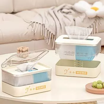 Пластиковый держатель для бумажных полотенец, креативный футляр для хранения салфеток, коробка для хранения влажных салфеток, органайзеры для всякой всячины Tissue Box-Black