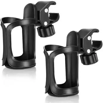 Пластиковый держатель для детской коляски, регулируемый, универсальный, вращающийся на 360 градусов, держатель для бутылочек с молоком, держатель для велосипеда, аксессуары для детской коляски чёрный