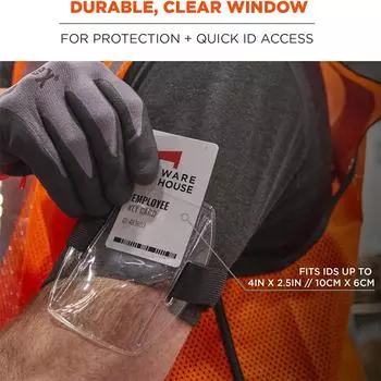 Пластиковый держатель для карты, полиэстеровый светоотражающий браслет, держатель для удостоверения личности, регулируемый по руке бейдж, эластичная повязка на руку, держатель для удостоверения личности чёрный