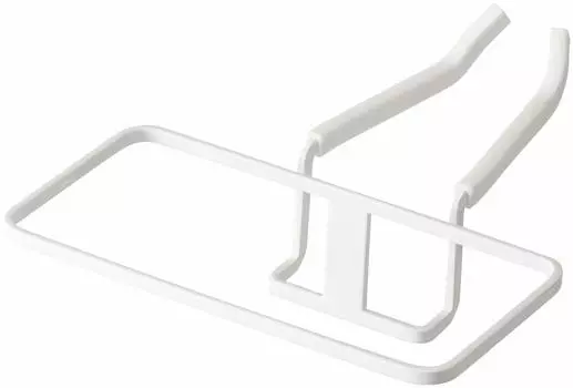 Пластиковый держатель для мешка Yamazaki Jitsugyo, белая башня, треугольный угловой мусорный бак для раковины, 4825, прибл.. Ш16XГ19.5XВ6см