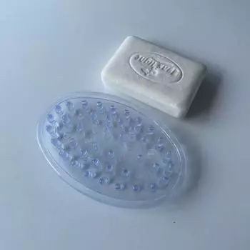 Пластиковый держатель для мыла, держатель для бара, прозрачная пластиковая овальная мыльница для ванной комнаты и кухни One Size чистый