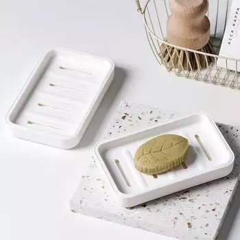 Пластиковый держатель для походов, дома, душа, ванной, мыльницы, дорожные принадлежности, новый дозатор для мыла, мыльница, тарелка, чехол, контейнер, ручная работа белый