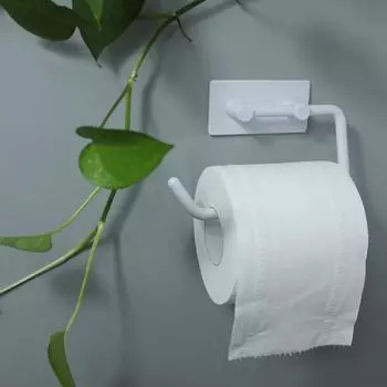 Пластиковый держатель для салфеток, крючок для ванной комнаты, туалета, держатель рулонной бумаги с перфорацией, настенный держатель для салфеток для дома чёрный