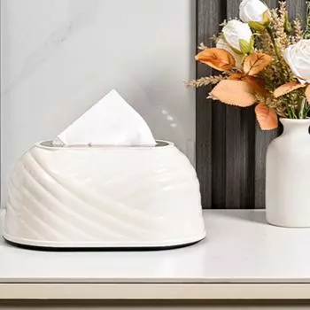 Пластиковый держатель для салфеток, легкий, роскошный контейнер для хранения салфеток, прочный чехол для бумажных салфеток, автомобиль белый