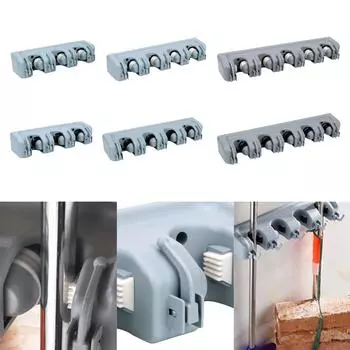 Пластиковый держатель для швабры Magic Mop, 3 стиля, настенный держатель для метлы White 3 drag 4 hanging