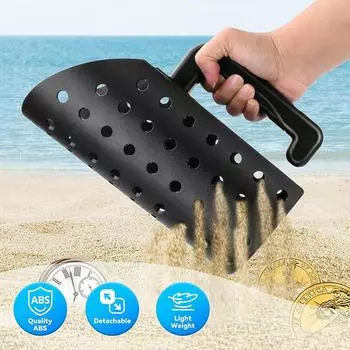 Пластиковый детектор Аксессуары Песок Лопата Набор Пляж Золотоискатель Фильтр Инструмент Для Обнаружения Сад Кемпинг Инструмент На Открытом Воздухе чёрный