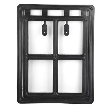 Пластиковый дверной замок для домашних животных, собак, щенков, кошек, магнитный замок, безопасный клапан для экрана, оконных ворот (Черный XL) чёрный