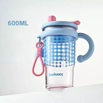 Пластиковый двойной стакан для питья, герметичный стакан для воды, портативная ручка, бутылка для воды, для путешествий