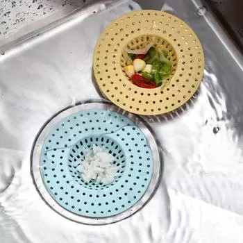 Пластиковый фильтр для кухонной мойки, сетчатый фильтр для канализации, пробка для сливов в полу, улавливатель волос, мусоросборник для домашних аксессуаров жёлтый