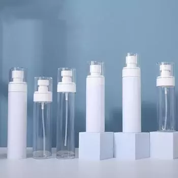 Пластиковый флакон для вакуумного насоса для крема, лосьон, разливной флакон, пустая бутылка-распылитель, многоразовые контейнеры transparent 60ml