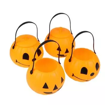 Пластиковый фонарь тыква ведро конфеты угощение Хэллоуин Trick Or Buckets держатель ведро мини-детская корзина котел