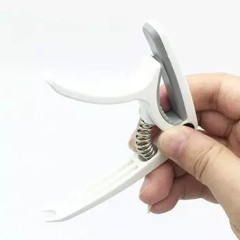 Пластиковый гитарный каподастр для 6-струнной акустической классической электрогитары, зажим для настройки музыкальных инструментов, аксессуары для электрогитары белый