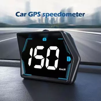 Пластиковый GPS Автомобильный цифровой спидометр HUD Измеритель скорости автомобиля Проектор на лобовое стекло Подходит для всех автомобилей