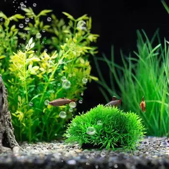 Пластиковый искусственный аквариумный травяной шар, имитация искусственной подводной травы, декор для аквариума, растения, украшения для аквариума, рептилия красный