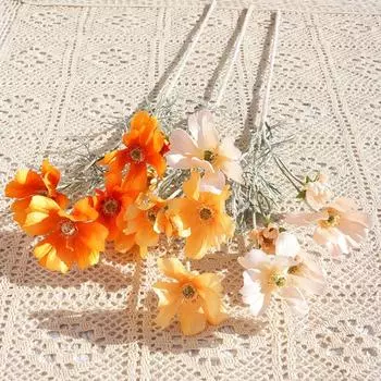 Пластиковый искусственный цветок кореопсиса 3 вилки поддельные цветы имитация цветка кореопсиса декор для сада