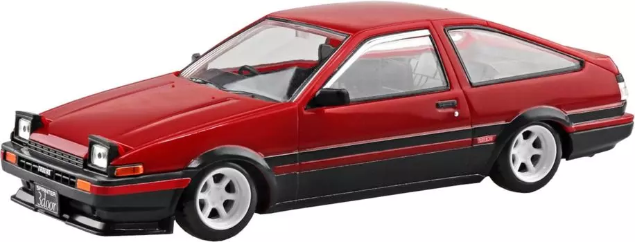 Пластиковый комплект Aoshima Bunka Kyozaisha Raku для Toyota Sprinter Trueno Custom High Flash с двухцветной цветовой кодировкой, пластиковая модель 1/32 № 11CU-RB (Машина)