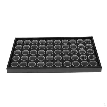 Пластиковый контейнер для блесток — 50 упаковок прозрачных контейнеров для хранения бусин, баночки для