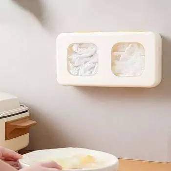 Пластиковый контейнер для хранения пищевой пленки, настенный органайзер для душевой шапочки, ванная комната зелёный