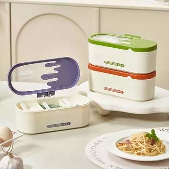 Пластиковый контейнер для приправ с несколькими сетками, штабелируемый, экономящий место органайзер для специй, откидная влагостойкая полка для специй для кухни фиолетовый