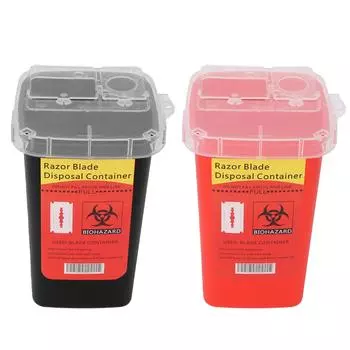 Пластиковый контейнер для утилизации лезвий, контейнер для хранения игл шприца и лезвий Red