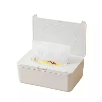 Пластиковый контейнер для влажных салфеток Многофункциональная коробка для салфеток Коробка для хранения бумаги Украшение стола White-S
