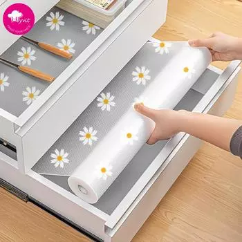 Пластиковый коврик для полок с цветами, рулон, водонепроницаемый, пыленепроницаемый, нескользящий, коврик для кухонного шкафа, влагостойкий коврик для стола на холодильник 30cm*45cm