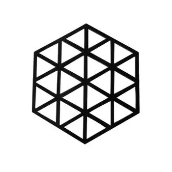 Пластиковый коврик для ужина, устойчивый к ожогам, подставка для чашки, горшка, геометрический полый ромб