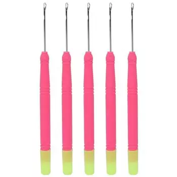 Пластиковый крючок для наращивания волос, инструменты для вязания крючком, игла для плетения волос, роза