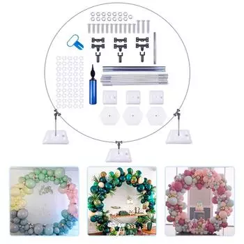 Пластиковый круглый воздушный шар, арка, кольцо, держатель для фона, круг, венок, основание для колонны, свадьба, день рождения, вечеринка, декор для детского душа