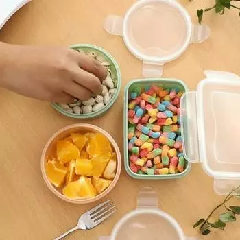 Пластиковый ланч-бокс Bento Box Овощной фруктовый салат Миска для сохранения свежести с герметичной крышкой Ящик для хранения еды для пикника на природе синий