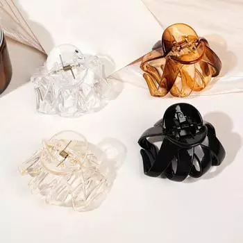 Пластиковый маленький коготь для волос неправильной формы, заколка для волос на затылке, коготь для купания, аксессуары для волос, орнамент золотистый