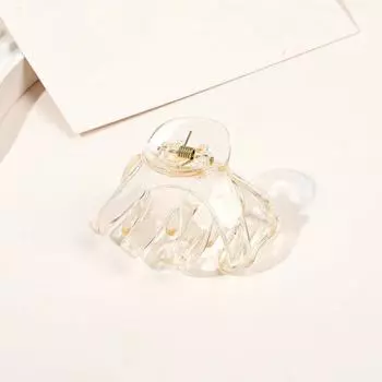 Пластиковый маленький коготь для волос неправильной формы, заколка для волос на затылке, коготь для купания, аксессуары для волос, орнамент золотистый