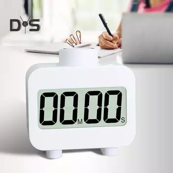 Пластиковый менеджер времени, бесшумный, удобный, магнитный кухонный таймер двойного назначения белый