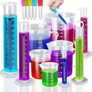 Пластиковый мерный цилиндрический стакан 1-Set