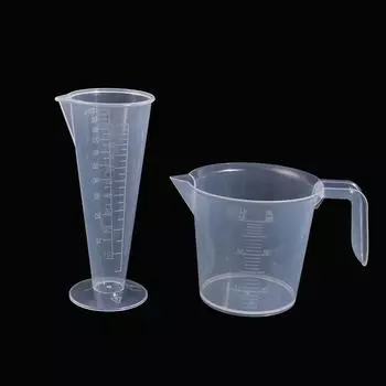 Пластиковый мерный стакан с ручкой-шкалой Прозрачные мерные стаканы Вложенные 100ml