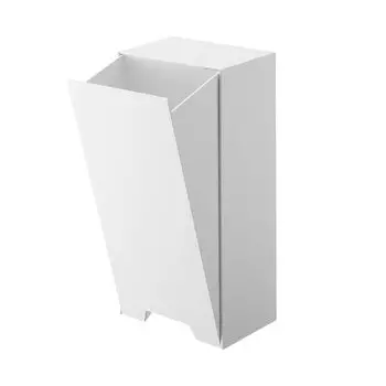 Пластиковый мешок Yamazaki Jitsugyo 5437 Стокер для пластиковых пакетов Белая башня Пластиковый мешок Стокер для пластиковых пакетов Двусторонний Приблизительно. Ш14XГ10.2-18.7XВ30см белый